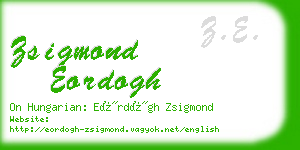 zsigmond eordogh business card